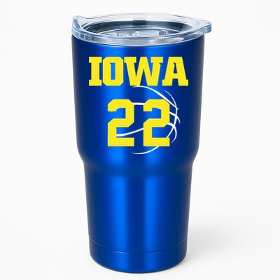 IOWA 22 Jersey 22 Golden Yellow Sports Team Jersey Number Tumbler