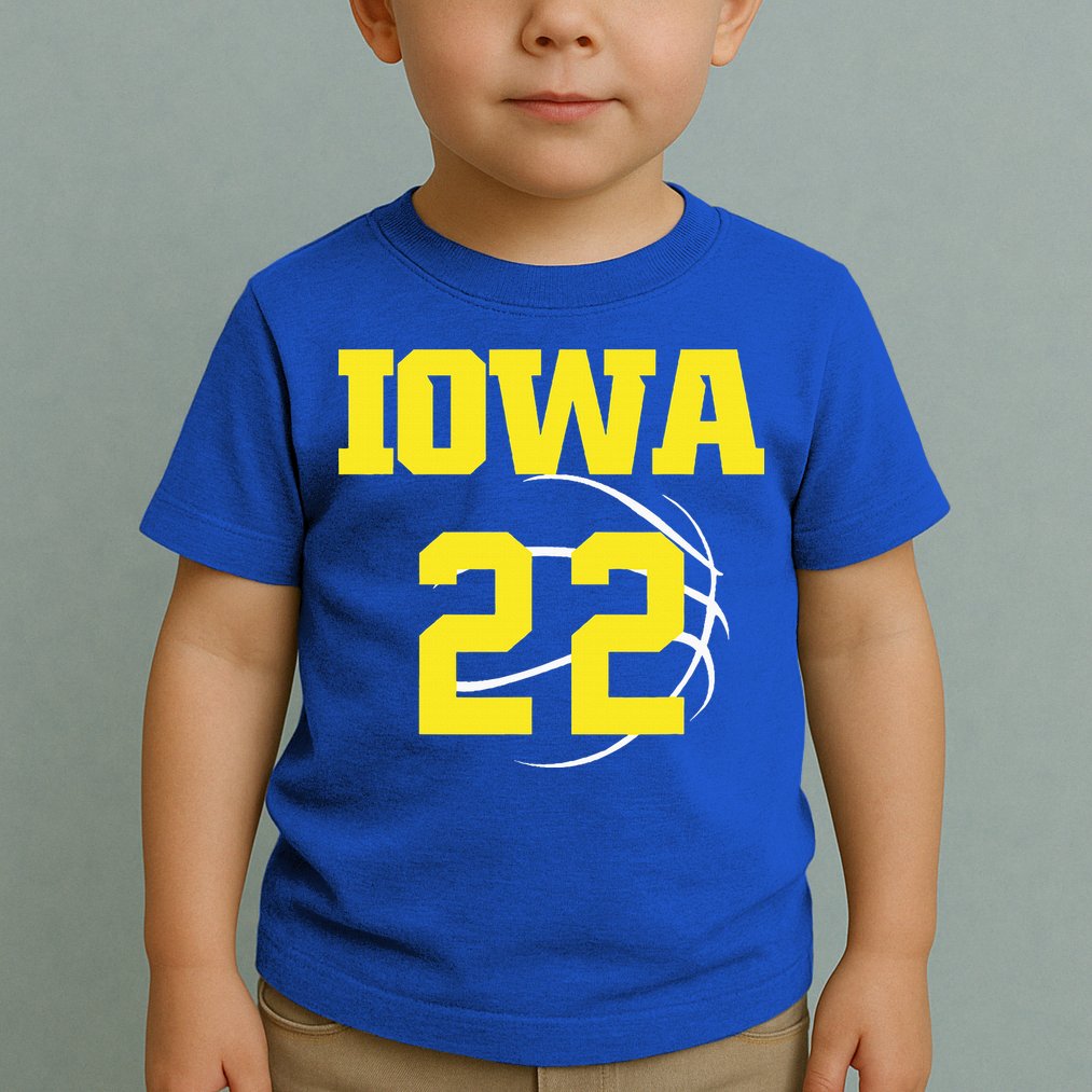 IOWA 22 Jersey 22 Golden Yellow Sports Team Jersey Number Toddler T-Shirt