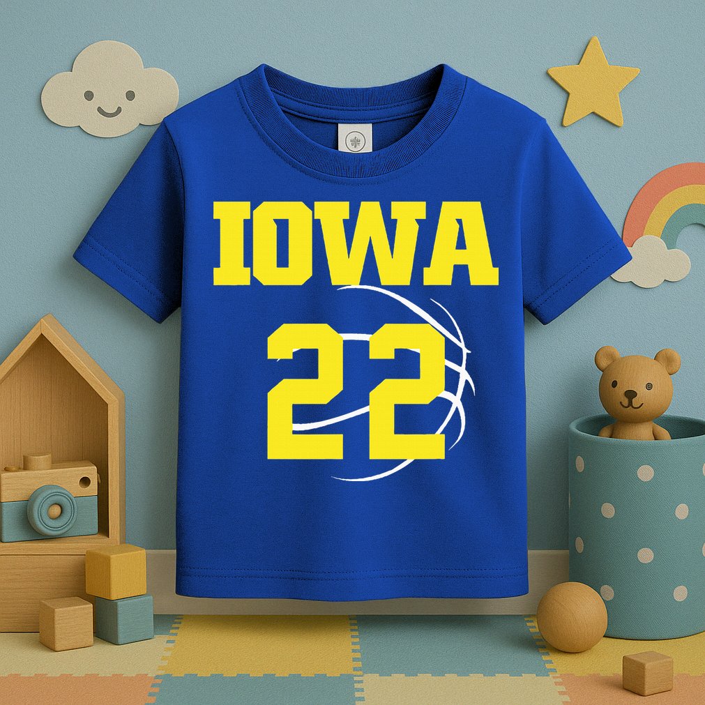 IOWA 22 Jersey 22 Golden Yellow Sports Team Jersey Number Toddler T-Shirt