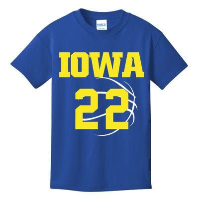 IOWA 22 Jersey 22 Golden Yellow Sports Team Jersey Number Kids T-Shirt