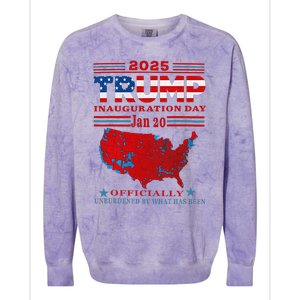 Inauguration 2025 Ly Unburdened Trump 47th President Colorblast Crewneck Sweatshirt