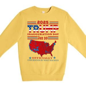 Inauguration 2025 Ly Unburdened Trump 47th President Premium Crewneck Sweatshirt