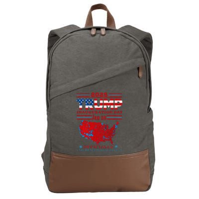 Inauguration 2025 Ly Unburdened Trump 47th President Cotton Canvas Backpack