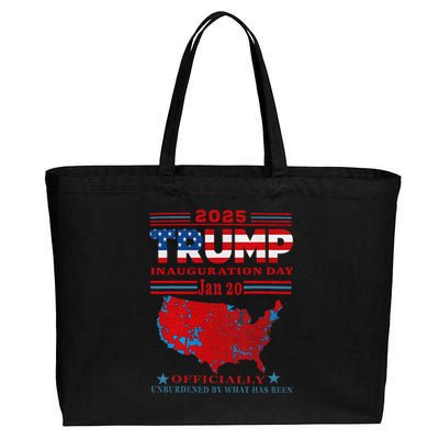 Inauguration 2025 Ly Unburdened Trump 47th President Cotton Canvas Jumbo Tote