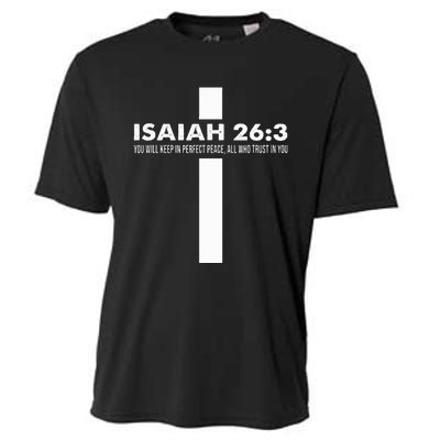 Isaiah 263 Modern Christian Religious Cross Minimalist Cooling Performance Crew T-Shirt