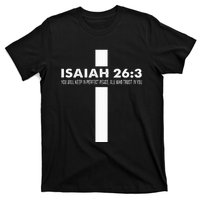 Isaiah 263 Modern Christian Religious Cross Minimalist T-Shirt