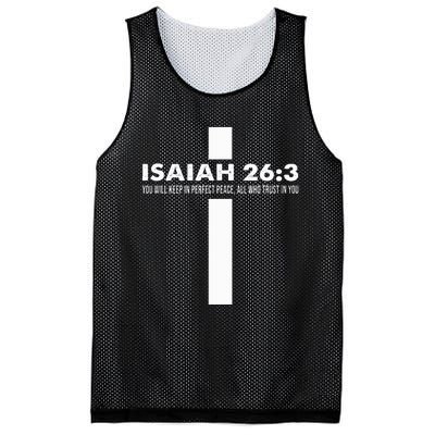 Isaiah 263 Modern Christian Religious Cross Minimalist Mesh Reversible Basketball Jersey Tank