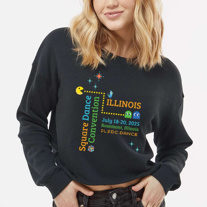 Ilsdc 2025 Square Dance Convention Cropped Pullover Crew
