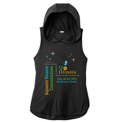 Ilsdc 2025 Square Dance Convention Ladies PosiCharge Tri-Blend Wicking Draft Hoodie Tank