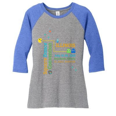 Ilsdc 2025 Square Dance Convention Women's Tri-Blend 3/4-Sleeve Raglan Shirt