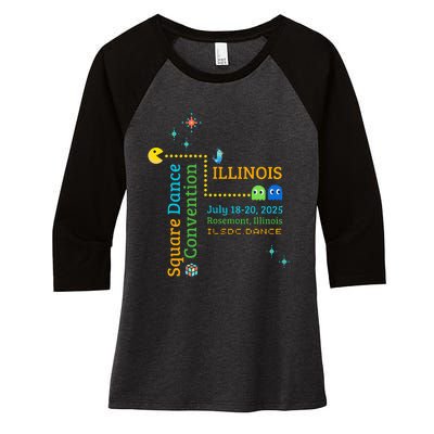 Ilsdc 2025 Square Dance Convention Women's Tri-Blend 3/4-Sleeve Raglan Shirt