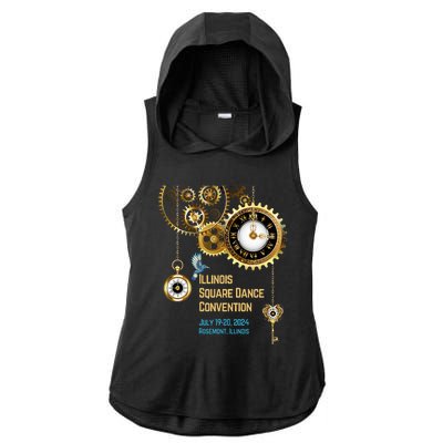 ILSDC 2024 Square Dance Convention Ladies PosiCharge Tri-Blend Wicking Draft Hoodie Tank