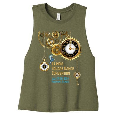 ILSDC 2024 Square Dance Convention Women's Racerback Cropped Tank