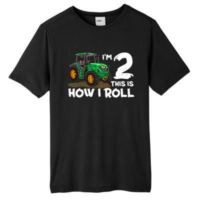 IM 2 This Is How I Roll Tractor 2 Year Old Birthday Farming Tall Fusion ChromaSoft Performance T-Shirt