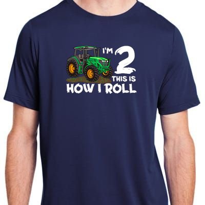 IM 2 This Is How I Roll Tractor 2 Year Old Birthday Farming Adult ChromaSoft Performance T-Shirt