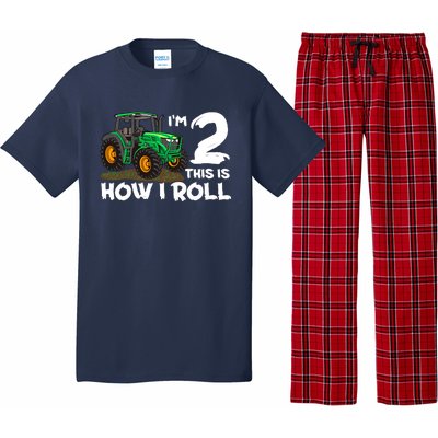 IM 2 This Is How I Roll Tractor 2 Year Old Birthday Farming Pajama Set