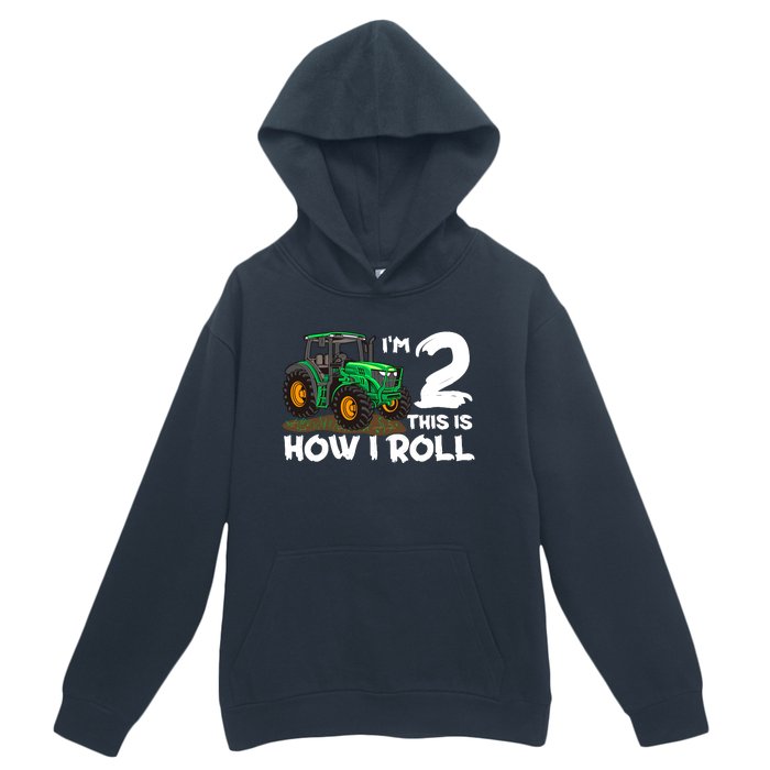 IM 2 This Is How I Roll Tractor 2 Year Old Birthday Farming Urban Pullover Hoodie