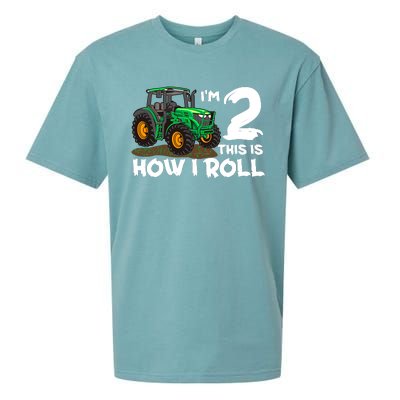 IM 2 This Is How I Roll Tractor 2 Year Old Birthday Farming Sueded Cloud Jersey T-Shirt