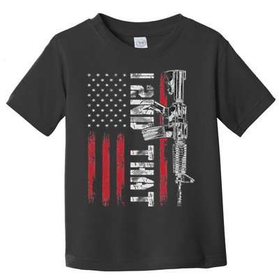 I 2nd That Second Amendment Pro Gun American Flag Patriotic Toddler T-Shirt