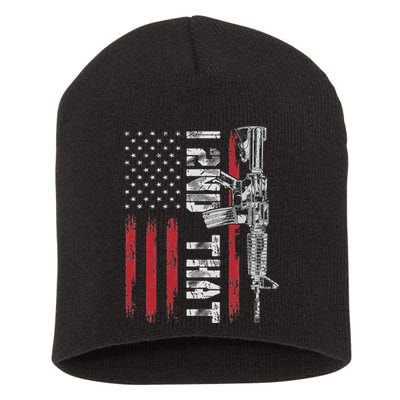 I 2nd That Second Amendment Pro Gun American Flag Patriotic Short Acrylic Beanie