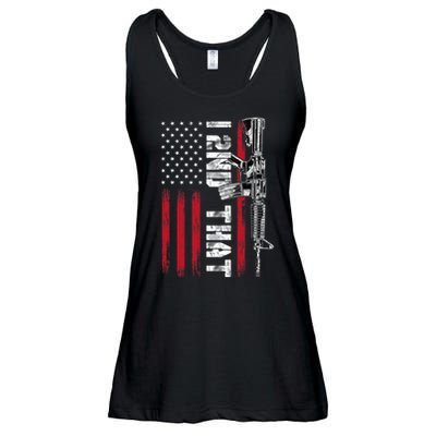 I 2nd That Second Amendment Pro Gun American Flag Patriotic Ladies Essential Flowy Tank