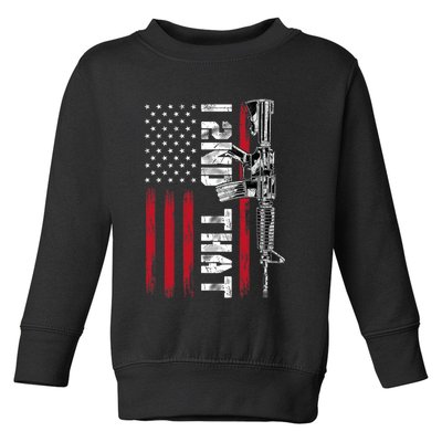 I 2nd That Second Amendment Pro Gun American Flag Patriotic Toddler Sweatshirt