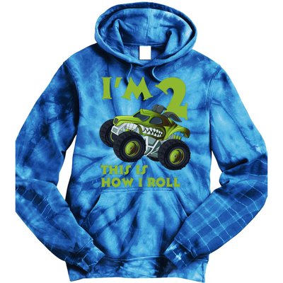 I'm 2 This Is How I Roll Monster Truck Tie Dye Hoodie