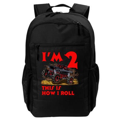 I'm 2 Two This Is How I Roll Monster Truck 2nd Birthday Backpack