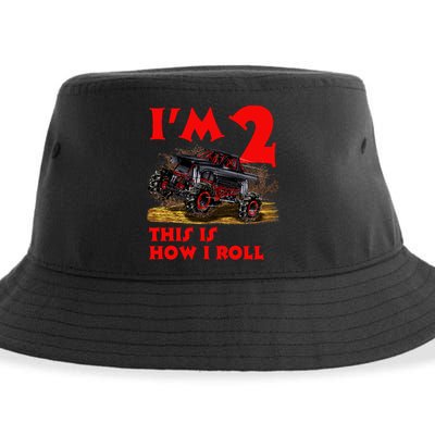 I'm 2 Two This Is How I Roll Monster Truck 2nd Birthday Sustainable Bucket Hat