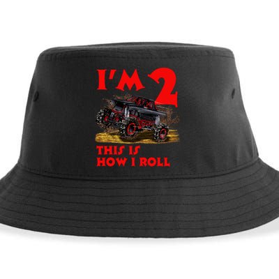 I'm 2 Two This Is How I Roll Monster Truck 2nd Birthday Sustainable Bucket Hat