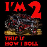 I'm 2 Two This Is How I Roll Monster Truck 2nd Birthday Sustainable Bucket Hat