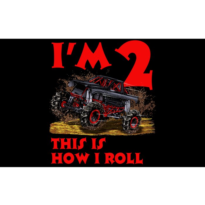 I'm 2 Two This Is How I Roll Monster Truck 2nd Birthday Bumper Sticker