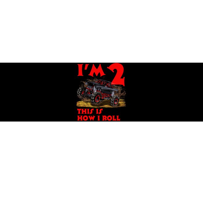 I'm 2 Two This Is How I Roll Monster Truck 2nd Birthday Bumper Sticker