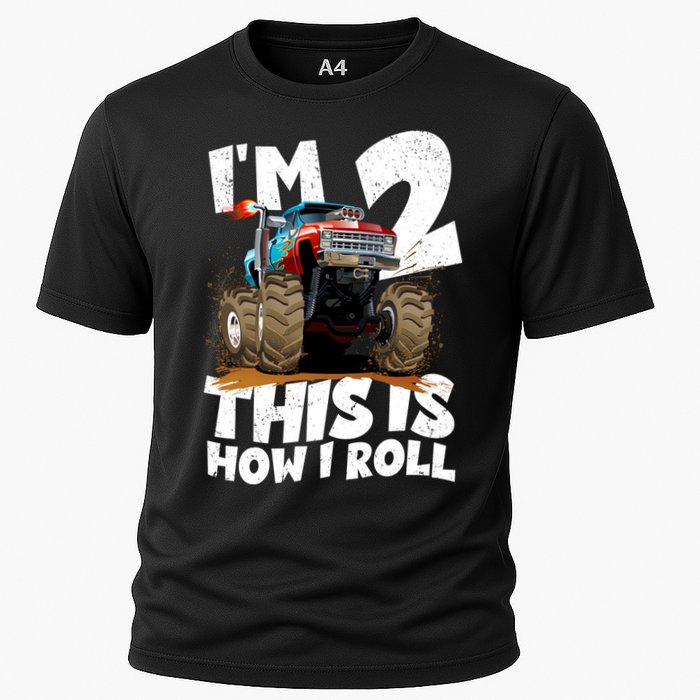 I'm 2 Two This Is How I Roll Monster Truck 2nd Birthday Cooling Performance Crew T-Shirt
