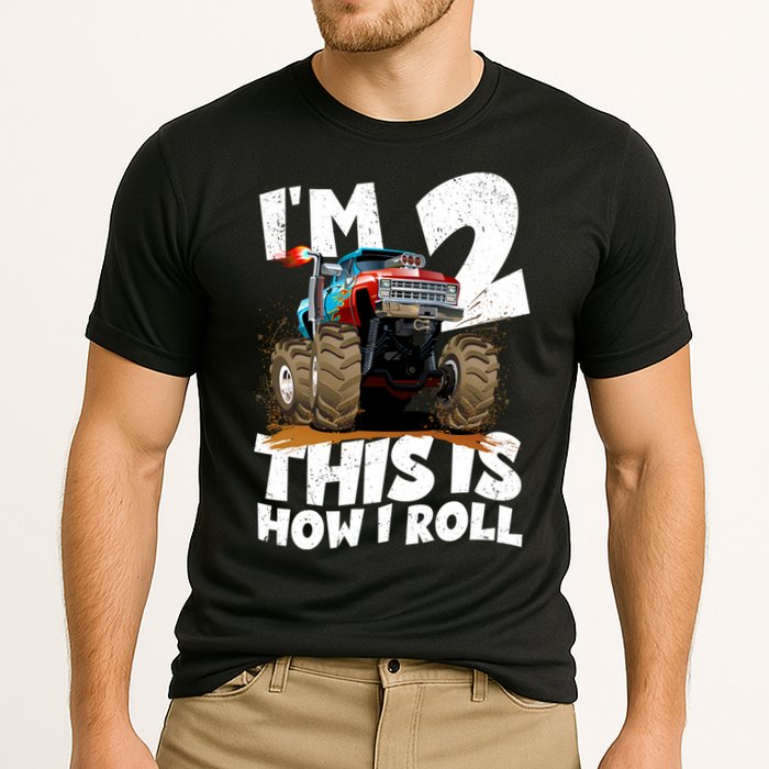 I'm 2 Two This Is How I Roll Monster Truck 2nd Birthday Cooling Performance Crew T-Shirt
