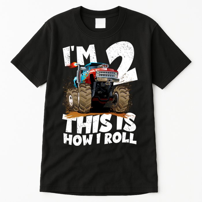 I'm 2 Two This Is How I Roll Monster Truck 2nd Birthday Tall T-Shirt