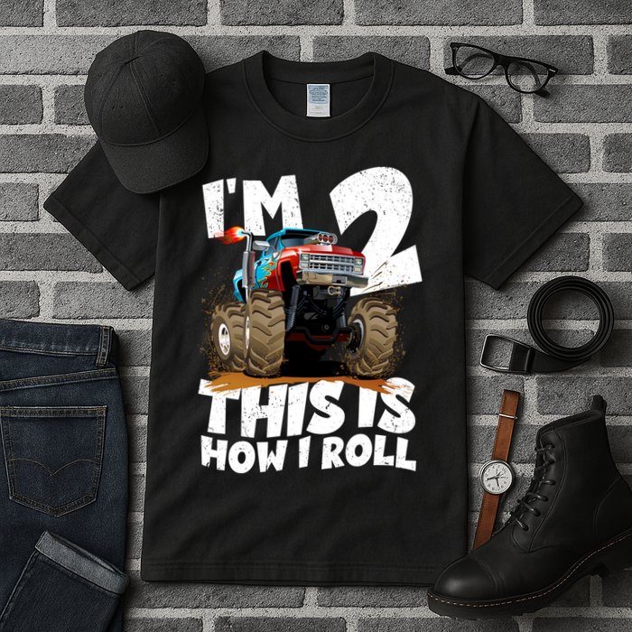I'm 2 Two This Is How I Roll Monster Truck 2nd Birthday Tall T-Shirt