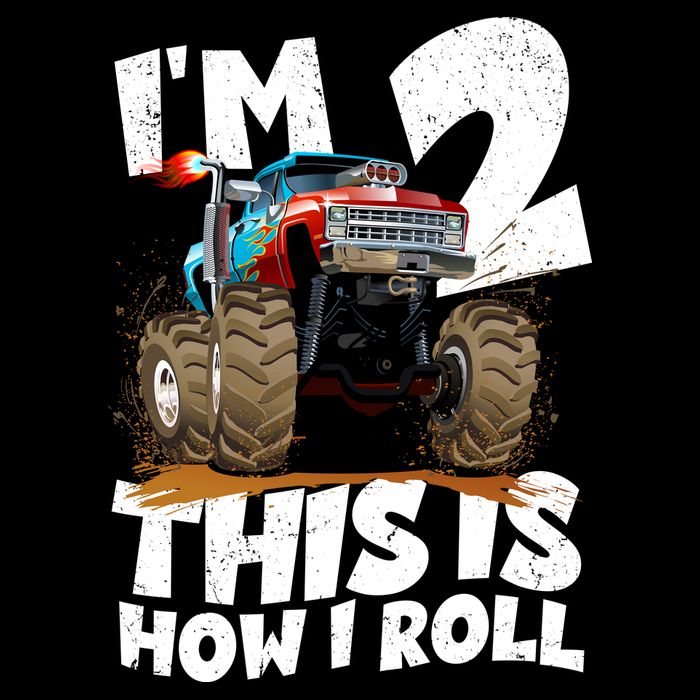 I'm 2 Two This Is How I Roll Monster Truck 2nd Birthday Tall T-Shirt