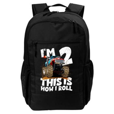I'm 2 Two This Is How I Roll Monster Truck 2nd Birthday Backpack
