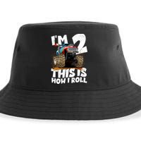 I'm 2 Two This Is How I Roll Monster Truck 2nd Birthday Sustainable Bucket Hat