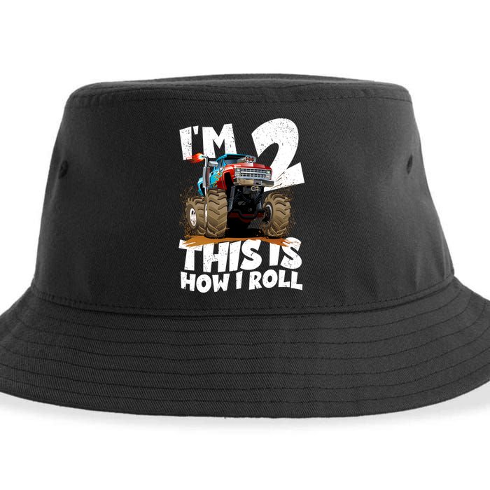I'm 2 Two This Is How I Roll Monster Truck 2nd Birthday Sustainable Bucket Hat