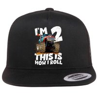 I'm 2 Two This Is How I Roll Monster Truck 2nd Birthday Flatbill Hat