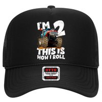 I'm 2 Two This Is How I Roll Monster Truck 2nd Birthday Trucker Hat
