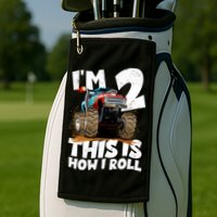 I'm 2 Two This Is How I Roll Monster Truck 2nd Birthday Golf Towel