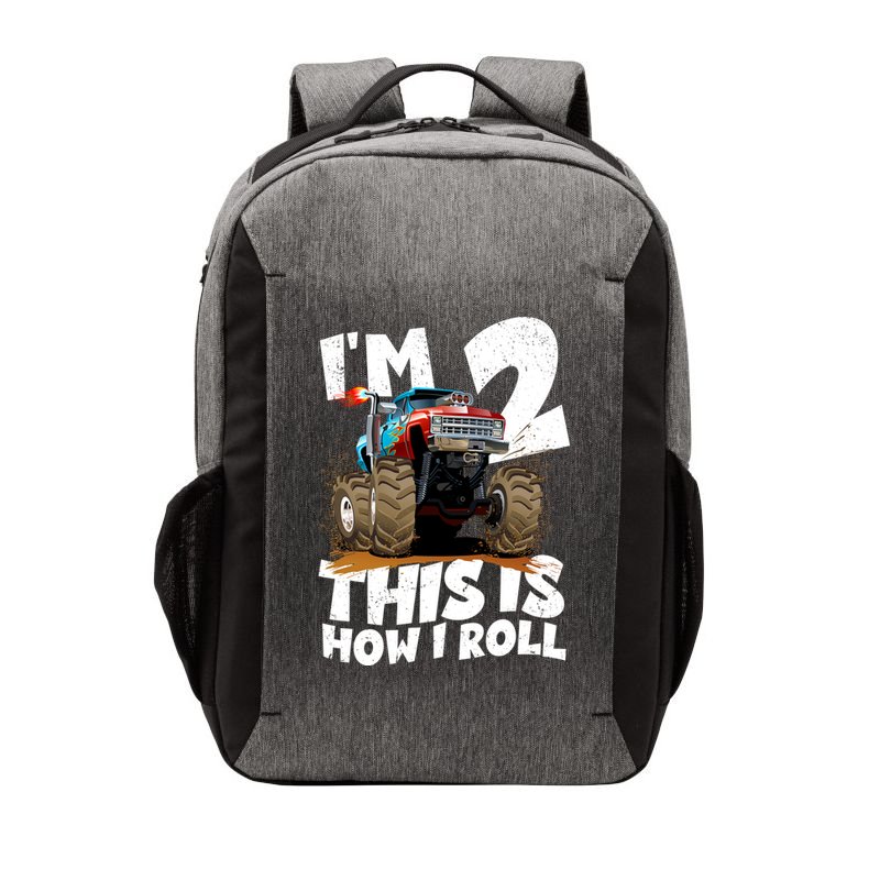 I'm 2 Two This Is How I Roll Monster Truck 2nd Birthday Vector Backpack