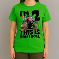 I'm 2 Two This Is How I Roll Monster Truck 2nd Birthday T-Shirt