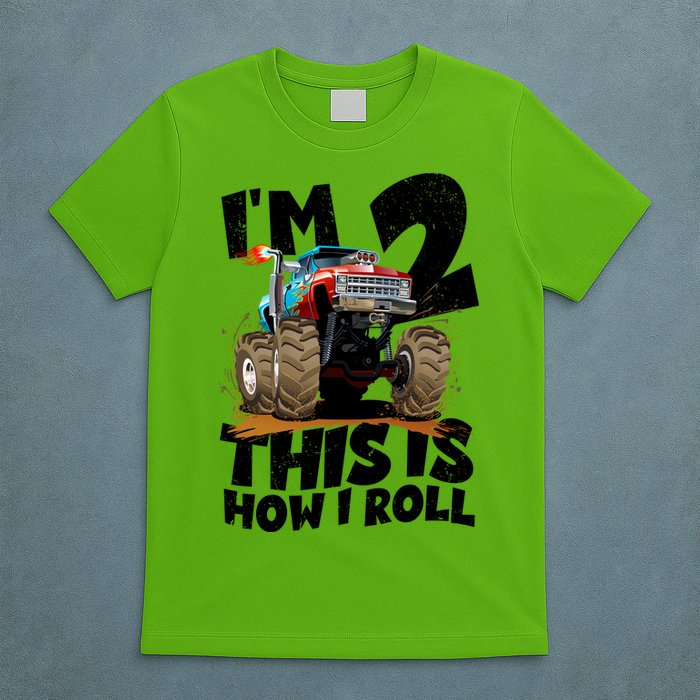 I'm 2 Two This Is How I Roll Monster Truck 2nd Birthday T-Shirt
