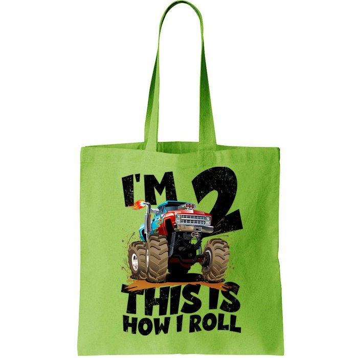 I'm 2 Two This Is How I Roll Monster Truck 2nd Birthday Bag