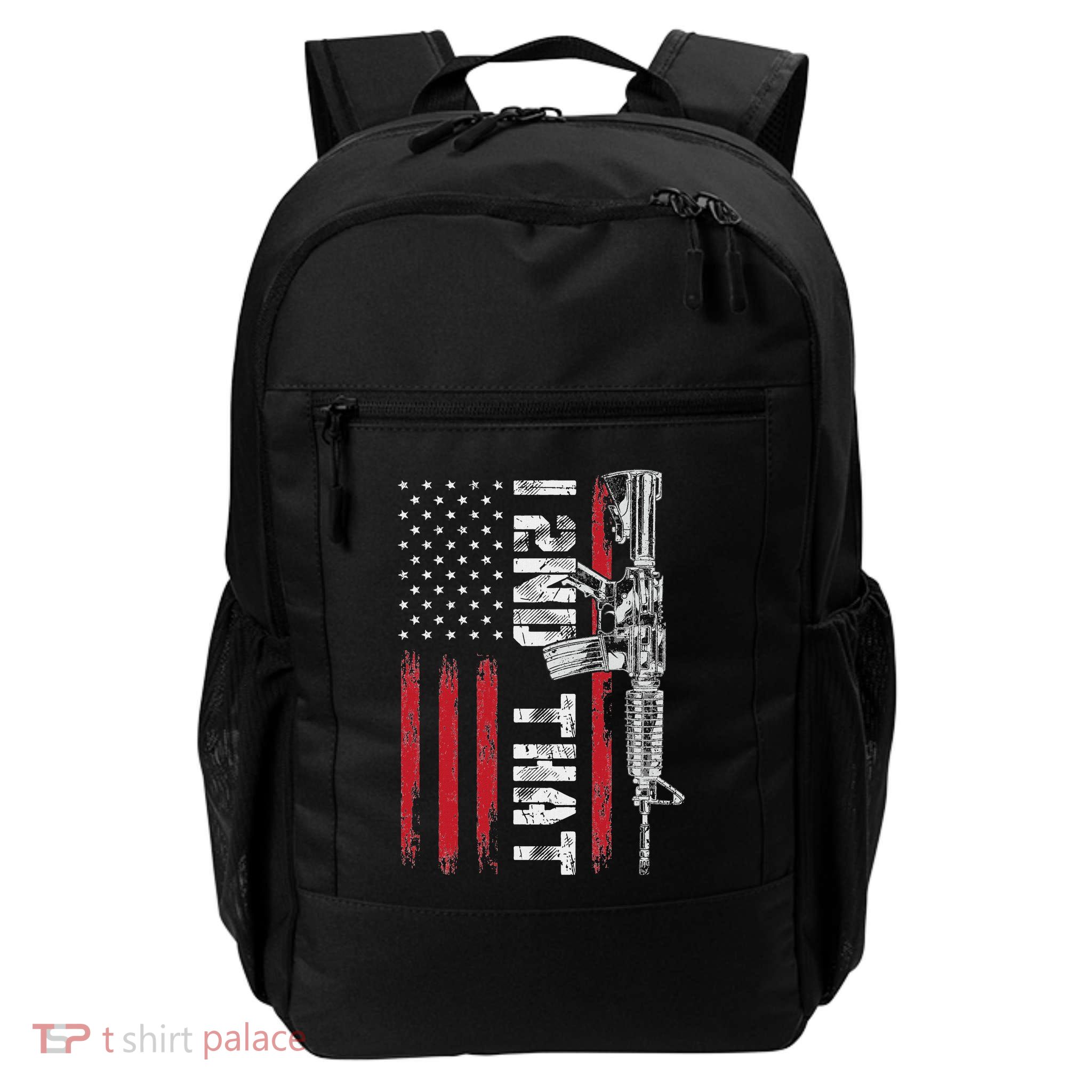 I 2nd That Second Amendment Pro Gun American Flag Patriotic Daily Commute Backpack