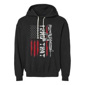 I 2nd That Second Amendment Pro Gun American Flag Patriotic Garment-Dyed Fleece Hoodie